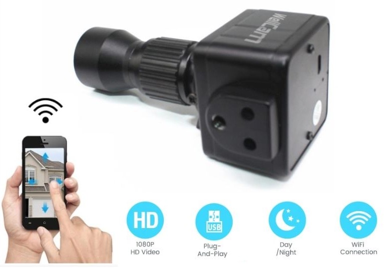 Mini WiFi kamera mobiliesiems su FULL HD raiška ir 20x optiniu priartinimu