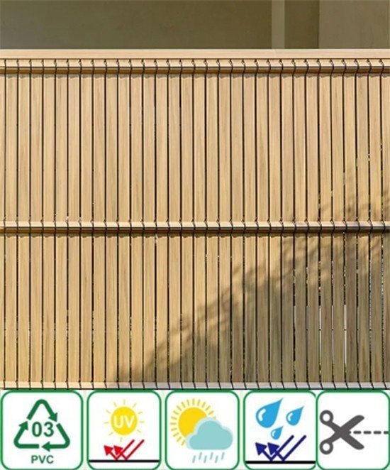 medinės tvoros užpildas PVC plastikinės juostos tinklinei tvorai