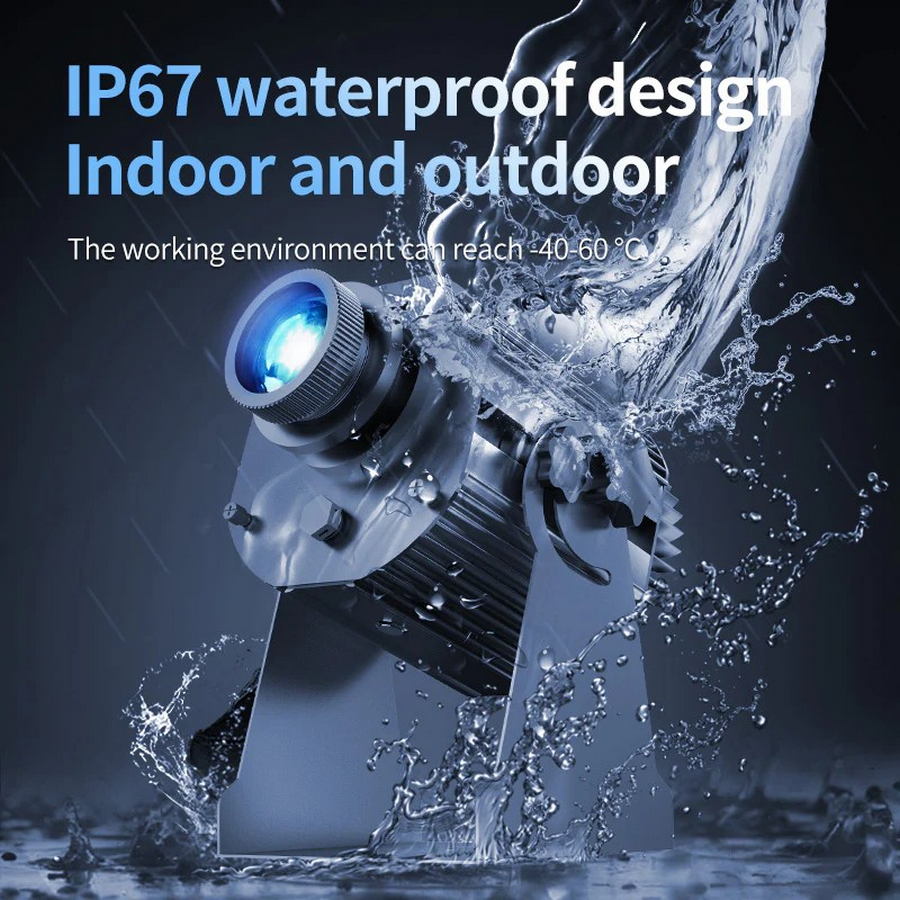 Reklaminis projektorius IP67 atsparus vandeniui