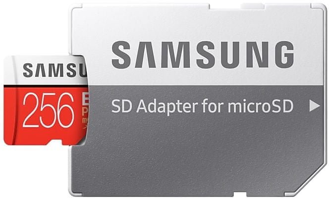 256 GB micro SDXC atminties kortelė Samsung EVO PLUS + SD adapteris