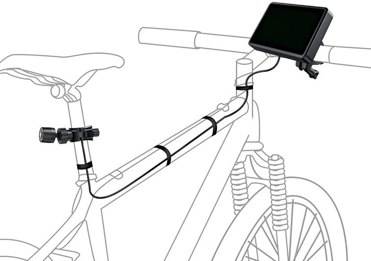 dviračių kamerų ir monitorių tvirtinimas