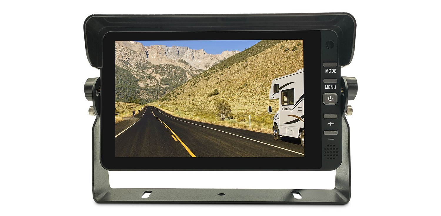 HD monitorius automobiliui - atbulinės eigos kameroms