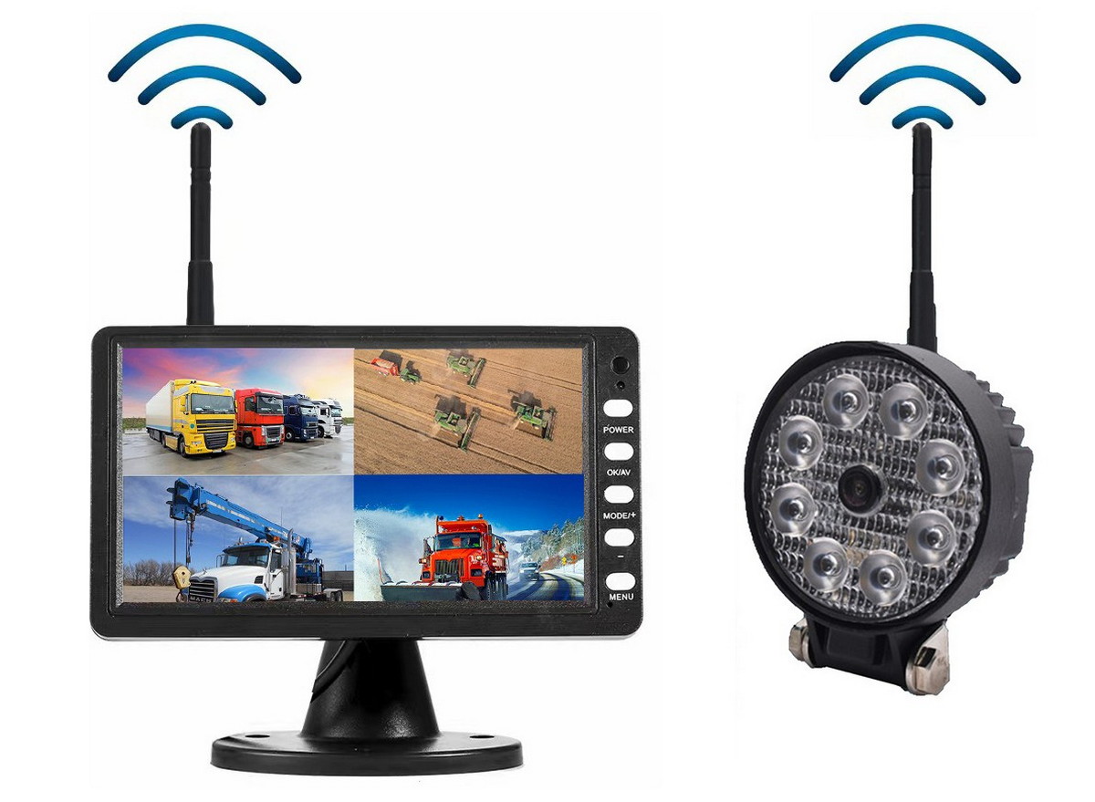 Atbulinės eigos komplektas WiFi kamera 120° su 720P AHD su 8x LED lempute + 7" skaitmeniniu LCD monitoriumi