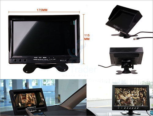 skaitmeninis monitorius su galinio vaizdo kamera