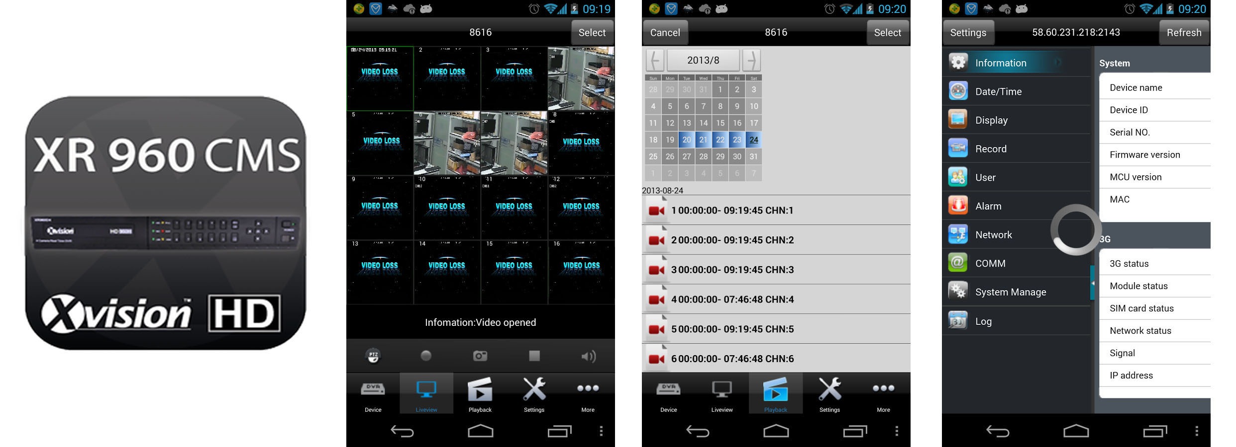 Aplikacia XR 960 cms mobiliesiems telefonams
