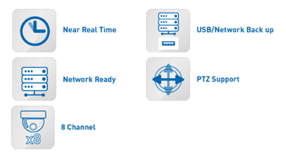 oahd / DVR 8 kontaktų specifikacijos