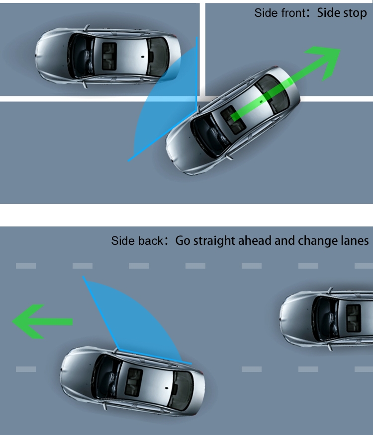 dviguba besisukanti HD automobilio atbulinės eigos kamera