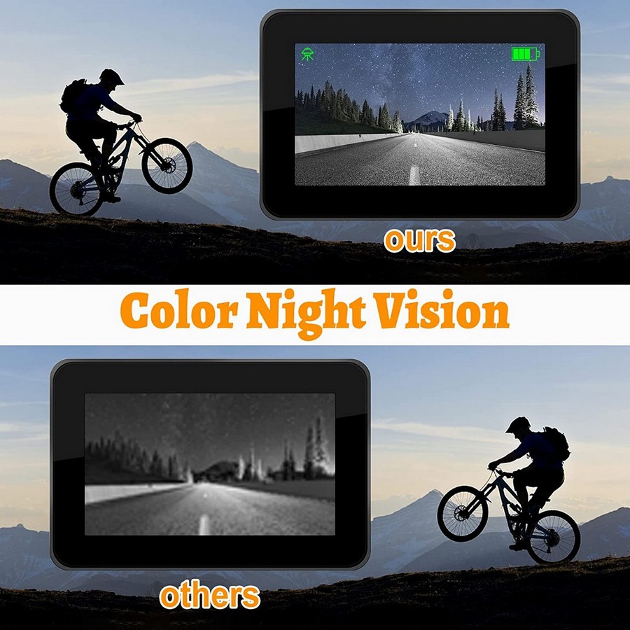 dviračių kamerų sistema, spalvotas naktinis matymas