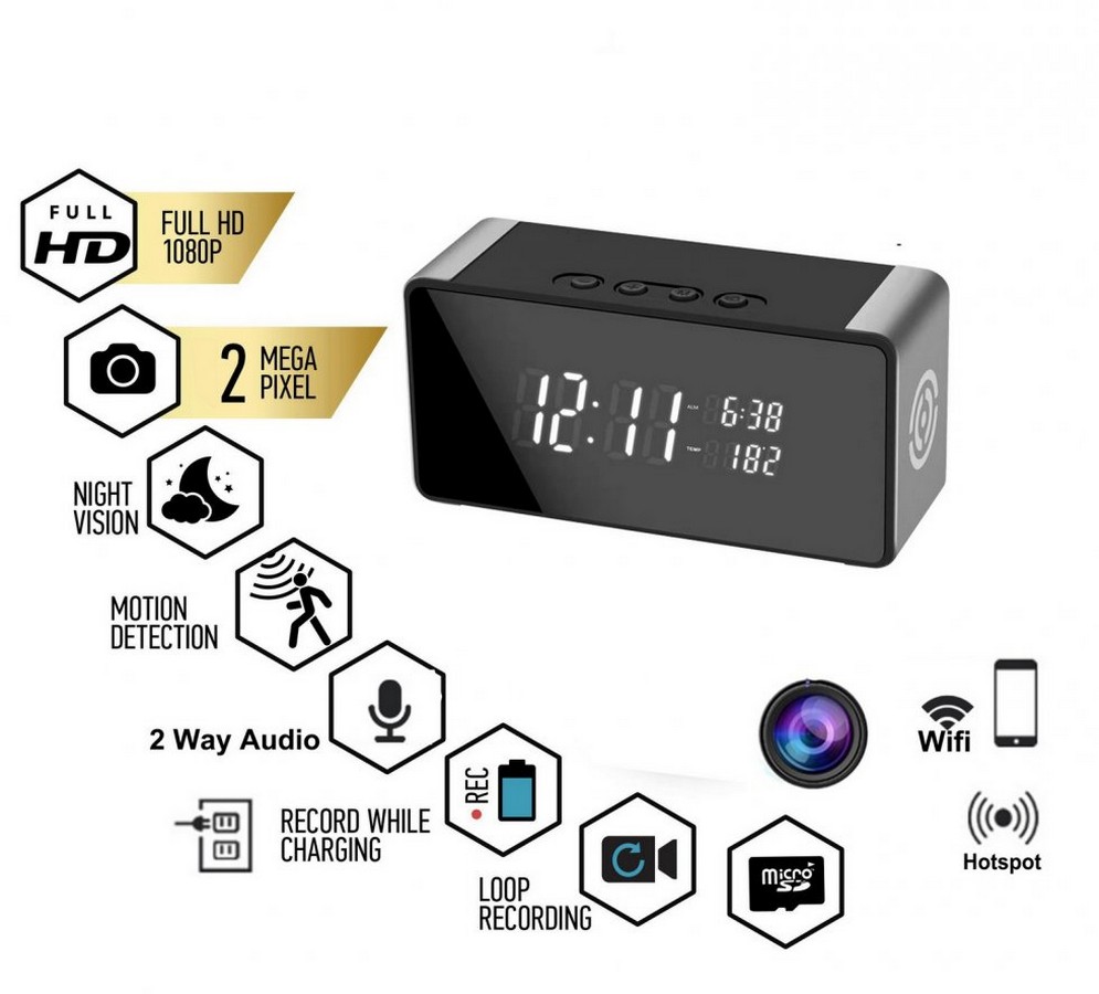 wifi kamera žadintuve + bluetooth garsiakalbis
